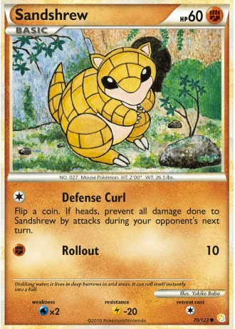 Sandshrew #79/123 — HeartGold SoulSilver