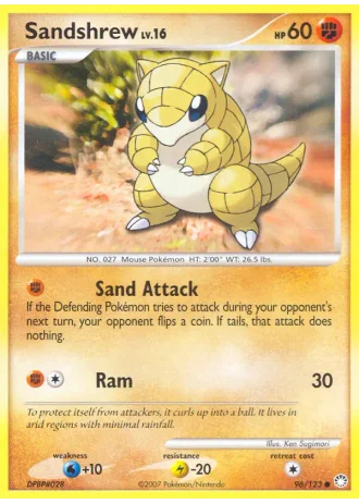Sandshrew #96/123 — Tesori Misteriosi