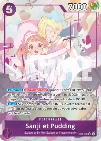 Sanji et Pudding (EB02-035) (Alternative Art) — Anime 25th Collection (EB02)