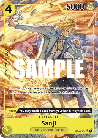 Sanji (OP04-104) (Alternative Art) — Kingdoms of Intrigue (OP04)