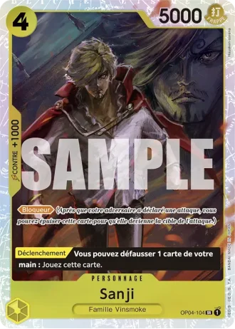 Sanji (OP04-104) (Alternative Art) — ONE PIECE CARD THE BEST (PRB01)