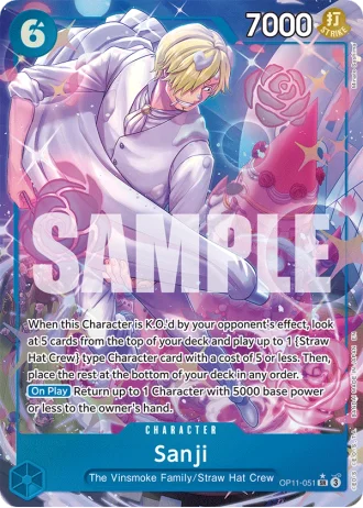 Sanji (OP11-051) (Alternative Art) — A Fist of Divine Speed (OP11)