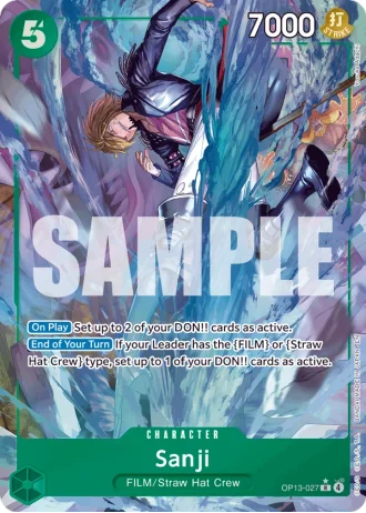 Sanji (OP13-027) (Alternative Art) — Carrying on His Will (OP13)