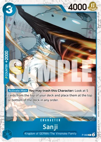 Sanji (P-068) (Pirate Foil) — One Piece Card The Best Vol.2(PRB02)