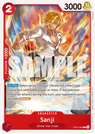 Sanji (ST21-003) (Reprint) — One Piece Card The Best Vol.2(PRB02)