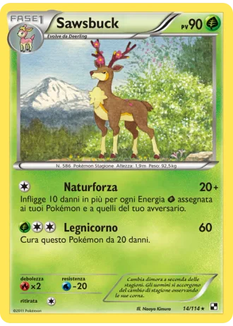 Sawsbuck #14/114 — Nero e Bianco