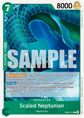 Scaled Neptunian (EB04-011) — The Azure Sea's Seven (OP14-EB04)