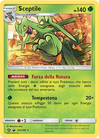 Sceptile #10a/168 — Carta alternativa A gialla