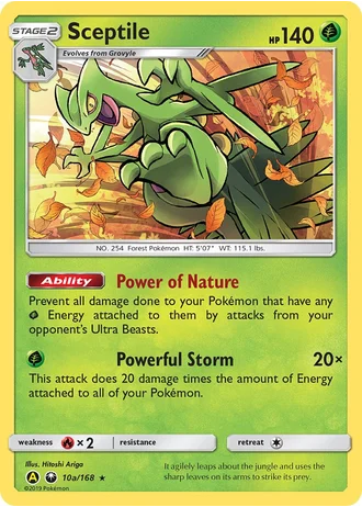 Sceptile #10a/168 — Yellow A Alternate