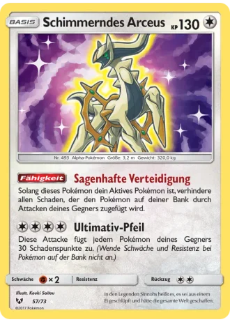 Schimmerndes Arceus #57 — Schimmernde Legenden