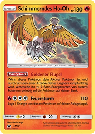 Schimmerndes Ho-Oh SM70 — Sonne & Mond Promos