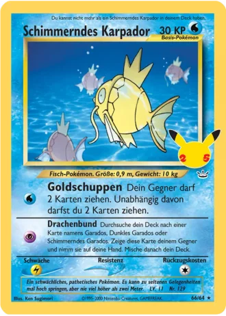 Schimmerndes Karpador #66/64 — Klassische Sammlung (Celebrations)