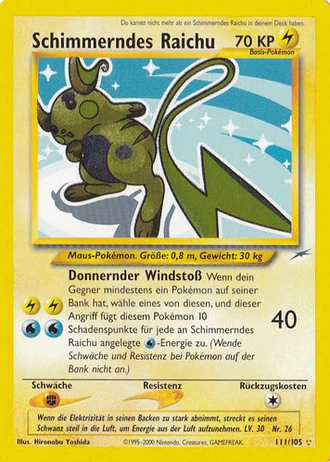 Schimmerndes Raichu #111 — Neo Destiny