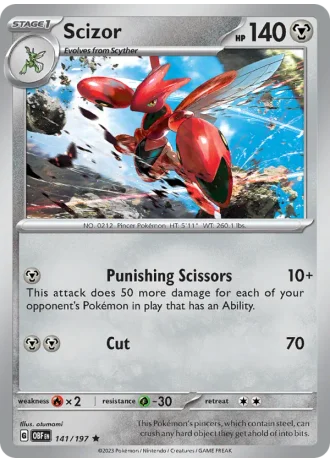 Scizor #141/197 — Obsidian Flames