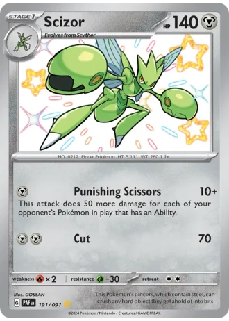 Scizor #191/91 — Paldean Fates