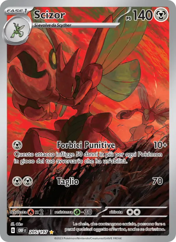 Scizor #205 — Ossidiana Infuocata