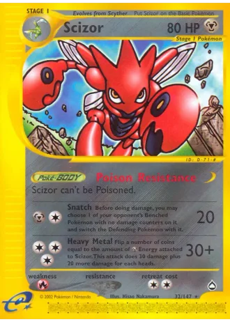 Scizor #32 — Aquapolis