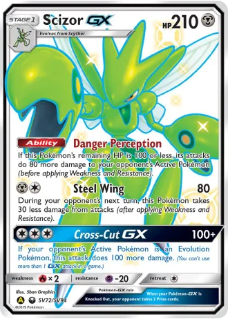 Scizor GX SV72/94 — Shiny Vault (Hidden Fates)
