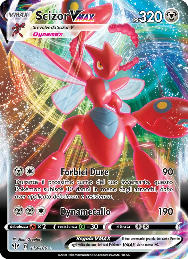 Scizor VMAX #119 — Fiamme Oscure