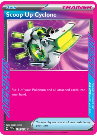 Scoop Up Cyclone #128/131 — Prismatic Evolutions