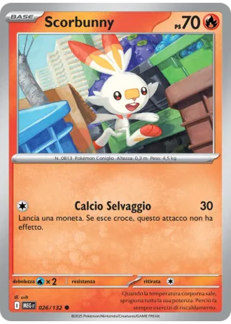 Scorbunny #026/132 — Megaevoluzione