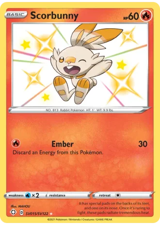 Scorbunny SV015 — Shiny Vault (Shining Fates)