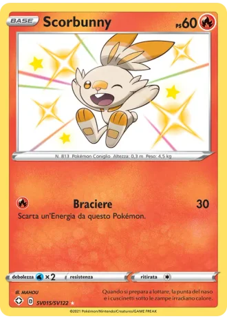 Scorbunny SV015/122 — Tesoro Cromatico (Destino Splendente)