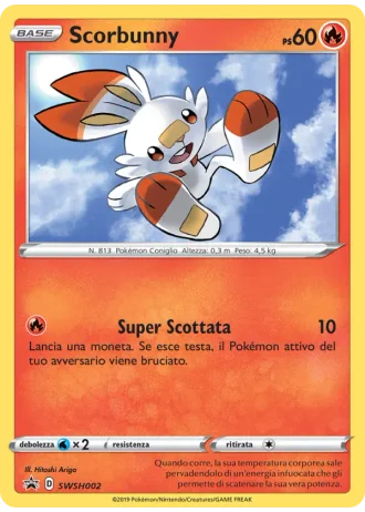 Scorbunny SWSH002 — Spada e Scudo Promos