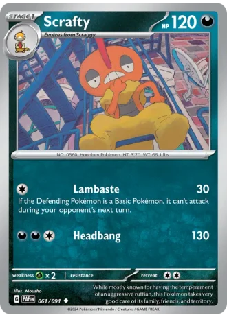 Scrafty #061 — Paldean Fates