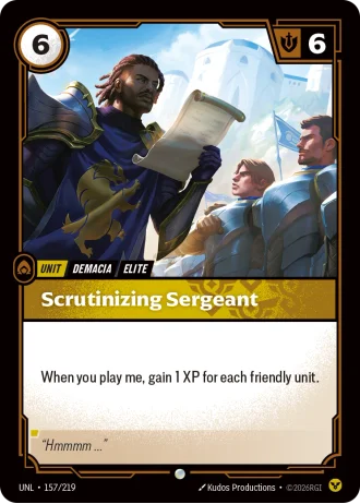 Scrutinizing Sergeant #157/219 — Unleashed