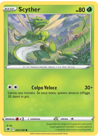 Scyther #005/189 — Lucentezza Siderale