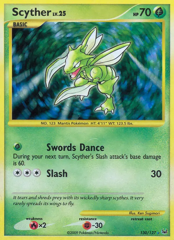 Scyther #130 — Platino