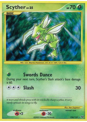 Scyther #130/127 — Platino