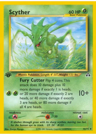 Scyther (1st Edition) #46/75 — Neo Discovery (1st Edition)