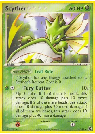 Scyther #29/112 — EX RossoFuoco e VerdeFoglia