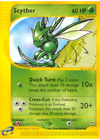 Scyther #57 — Aquapolis