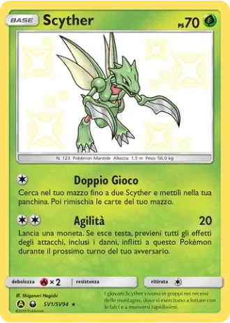 Scyther SV1/94 — Tesoro Cromatico (Destino Sfuggente)