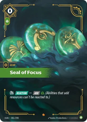 Seal of Focus #081/298 — Origins