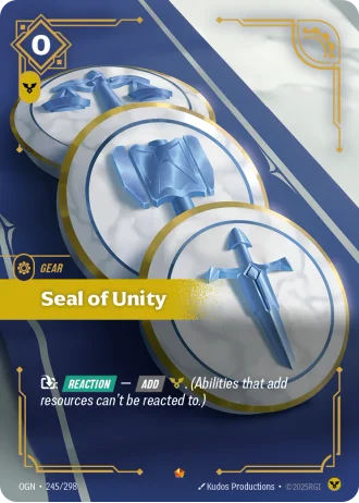 Seal of Unity #245/298 — Origins