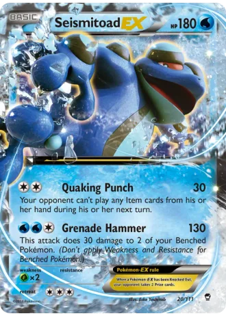 Seismitoad EX #20/111 — Furious Fists