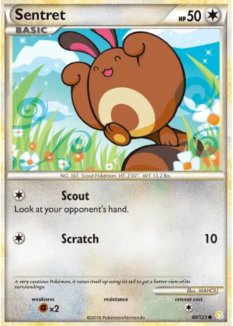 Sentret #80/123 — HeartGold SoulSilver