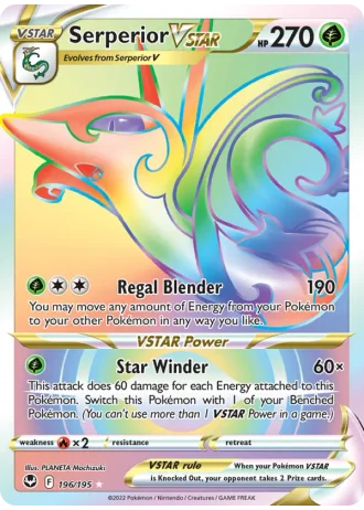 Serperior VSTAR #196/195 — Silver Tempest