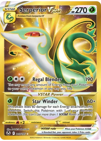 Serperior VSTAR #210/195 — Silver Tempest