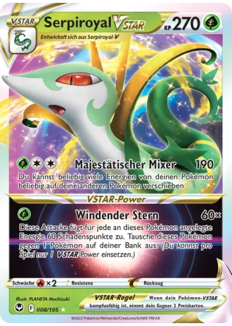 Serpiroyal VSTAR #008/195 — Silberne Sturmwinde
