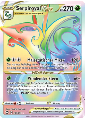 Serpiroyal VSTAR #196/195 — Silberne Sturmwinde
