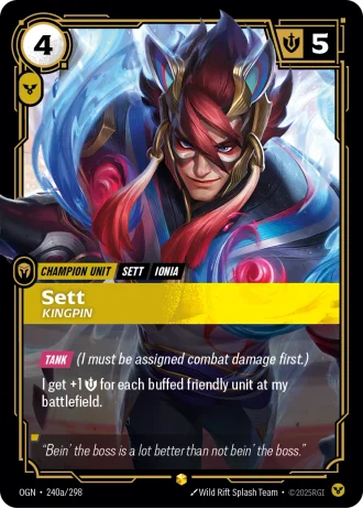 Sett, Kingpin #240a/298 — Origins