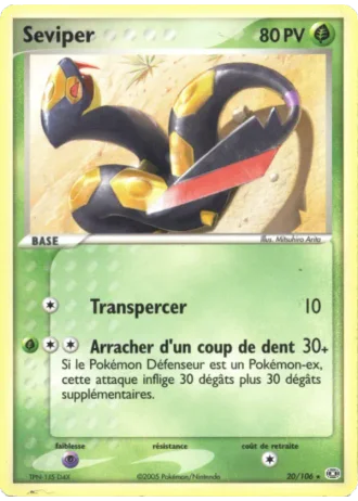 Seviper #20/106 — EX Émeraude