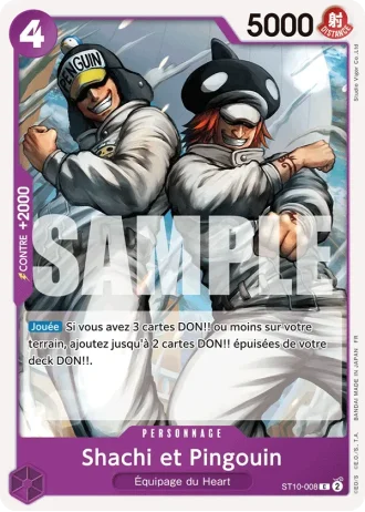 Shachi et Pingouin (ST10-008) (Pirate Foil) — ONE PIECE CARD THE BEST vol.2 (PRB02)