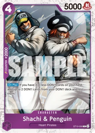 Shachi & Penguin (ST10-008) (Pirate Foil) — One Piece Card The Best Vol.2(PRB02)