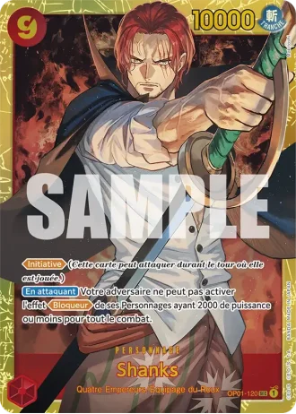 Shanks (OP01-120) (Alternative Art) — ONE PIECE CARD THE BEST (PRB01)